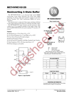 M74VHC1G125DFT1G datasheet  